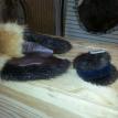 fur gloves and ear muffs